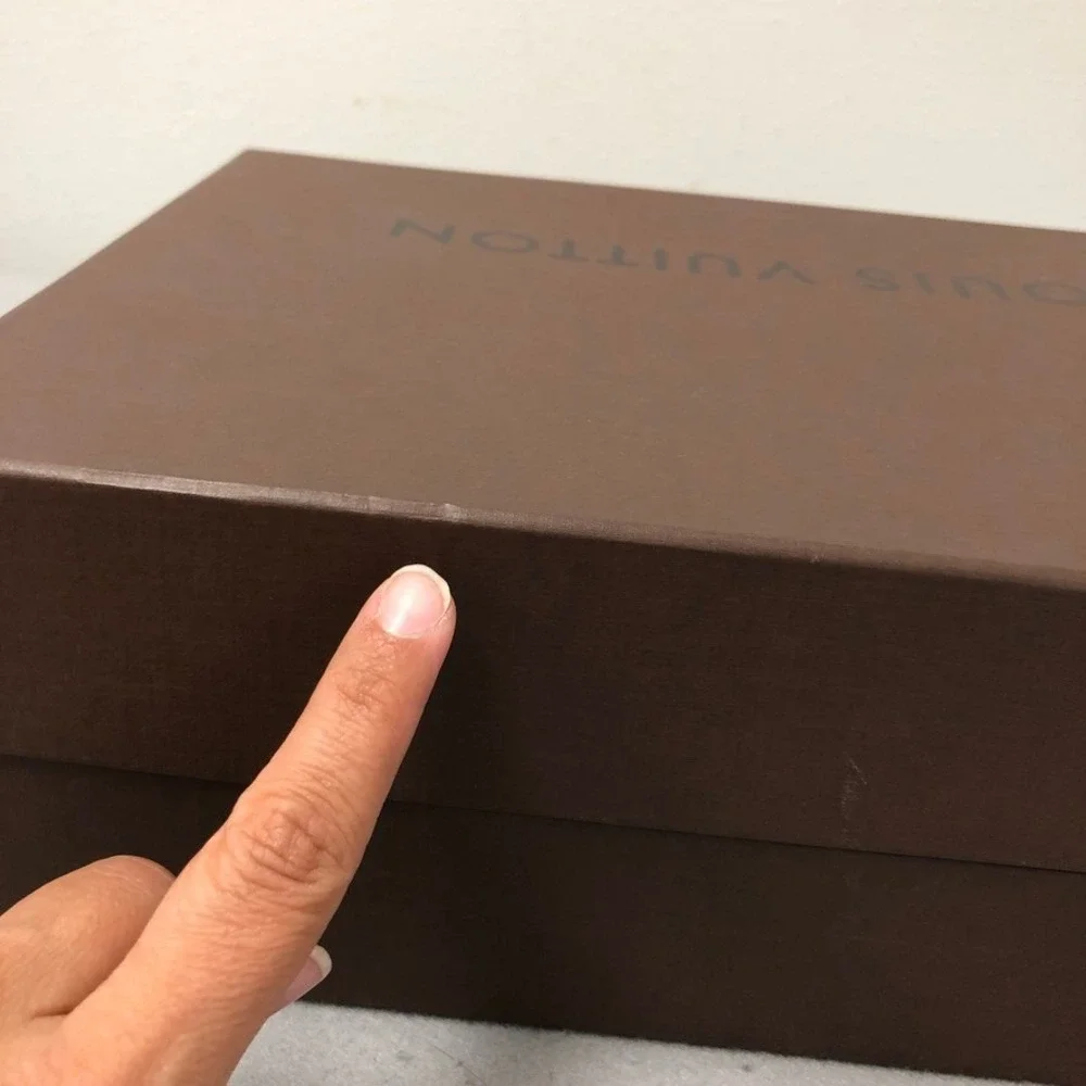 Louis Vuitton Shoe Box and Dust Bag Brown Yellow Packaging Set 13.25x9.5x4.5